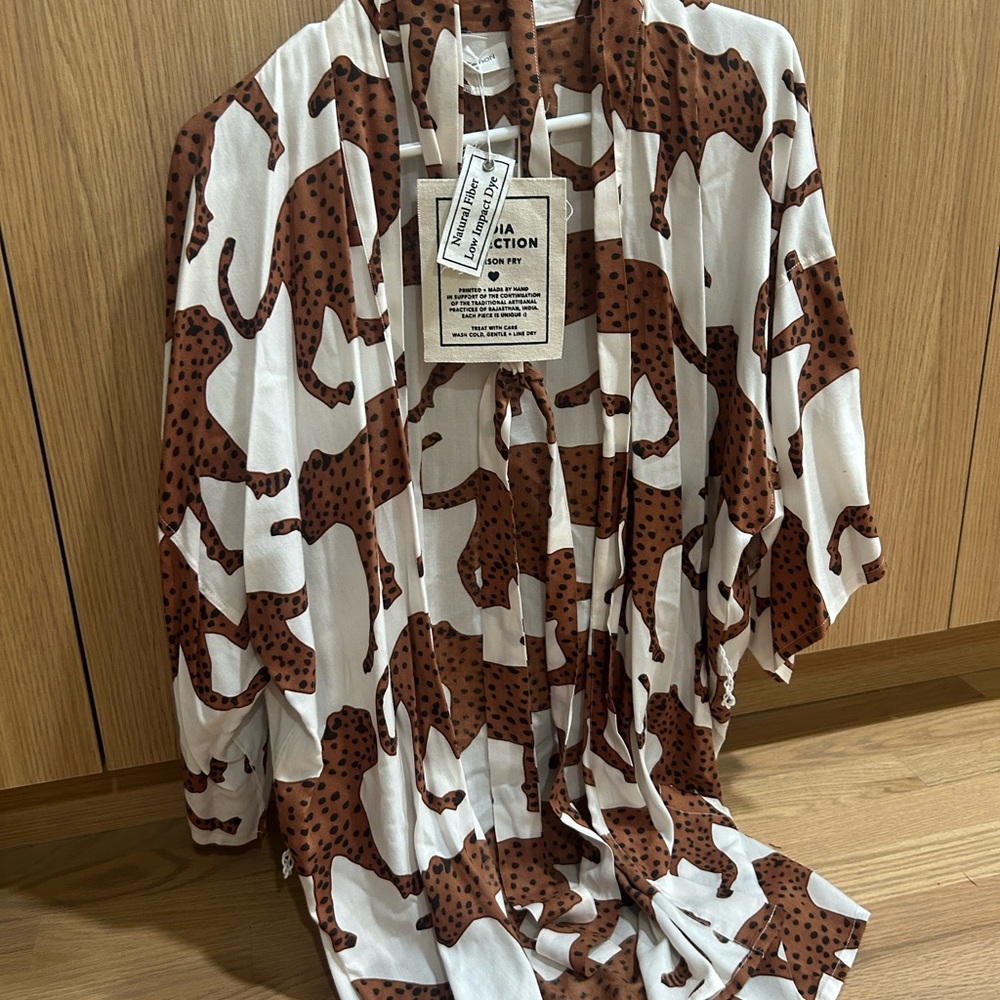 Emerson Fry - India Collection - Royal Cheetah -  Animal Print Kimono- Small